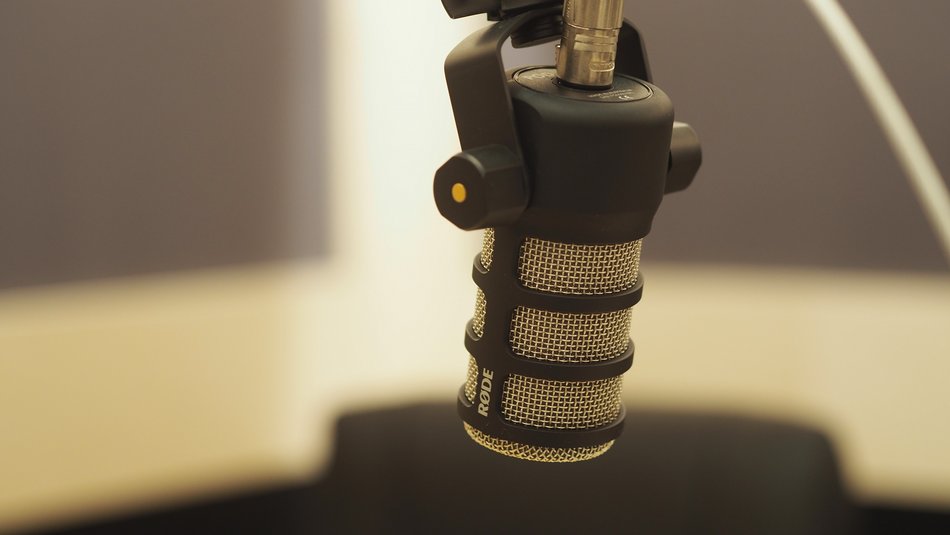 Mikrofon in einem Aufnahmestudio